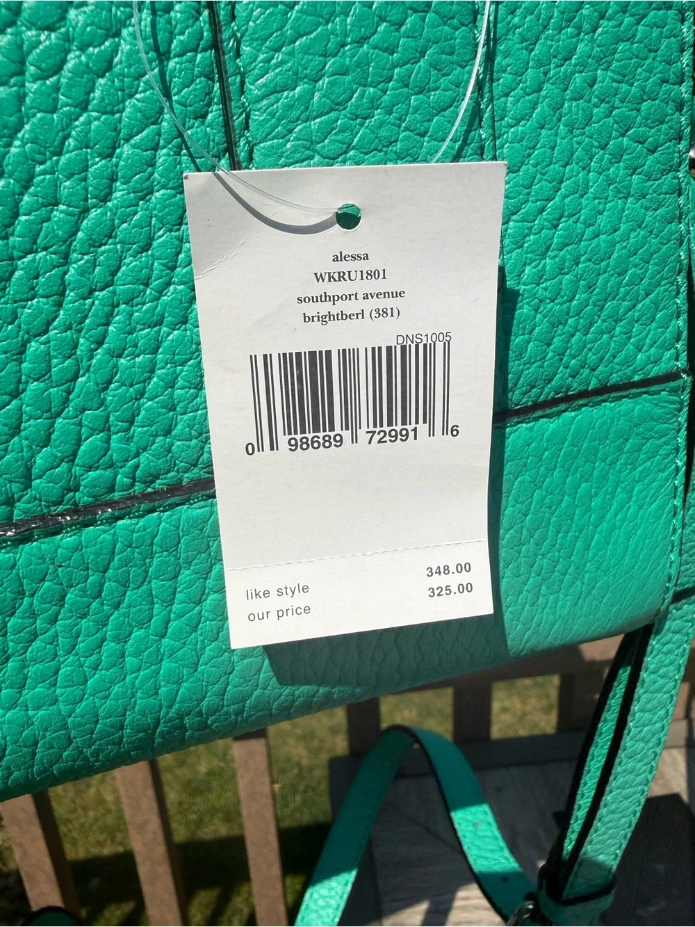 NWT Kate Spade New York Southport Avenue Alessa Satchel Turquoise Crossbody Bag
